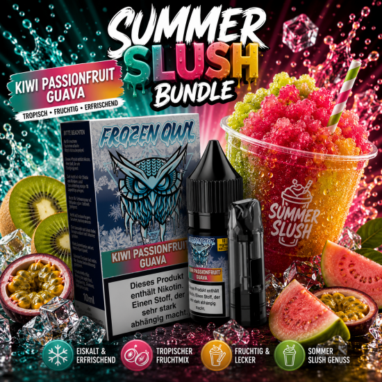 Slushy Summer Bundle: Kiwi Passionfruit Guava Liquid 10...