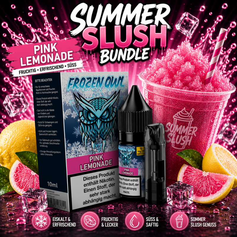 Slushy Summer Bundle: Pink Lemonade Liquid 10 mg + 1 Refill Pod