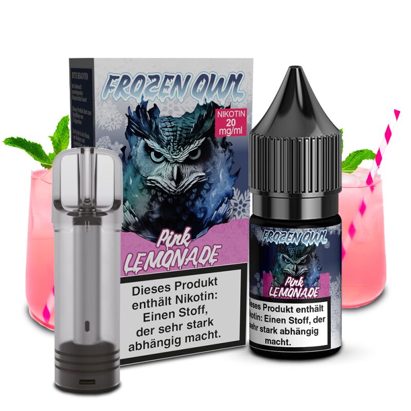 Frozen OWL Bundle Nikotinsalz Liquid 10 ml inkl. CUCO Leerpod 20 mg Pink Lemonade