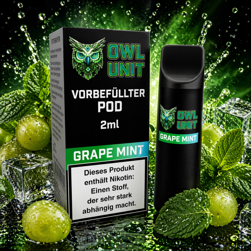 Grape Mint Prefilled Pod OWL Unit 600 Puffs