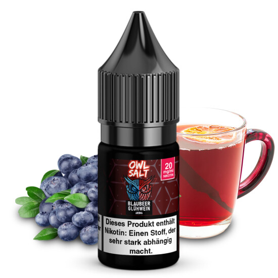 Blaubeer Glühwein Liquid | OWL SALT Nikotinsalz 10...