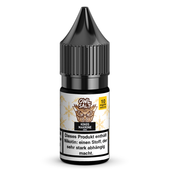 Liquid Kokosmakrone Aroma - OWL SALT 10 ml 10 mg