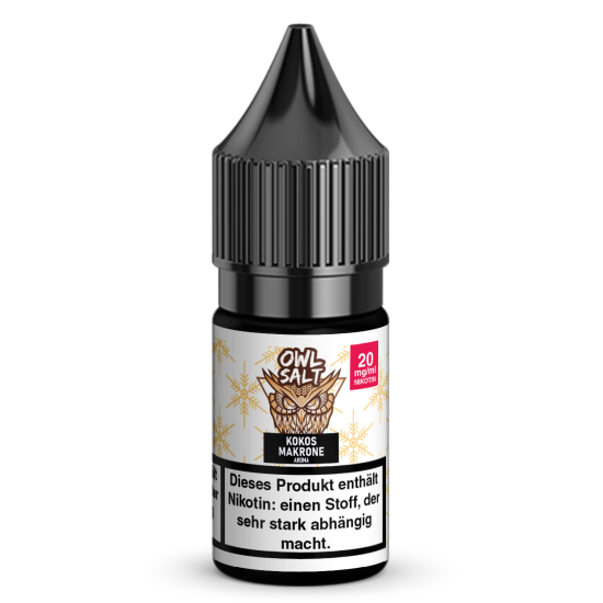 Liquid Kokosmakrone Aroma - OWL SALT 10 ml 20 mg