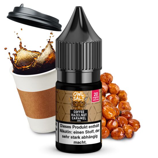 Coffee Hazelnut Caramel Liquid | OWL SALT Nikotinsalz 10...