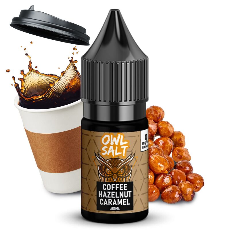 Liquid Coffee Hazelnut Caramel Aroma - OWL SALT 10 ml
