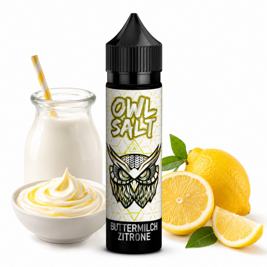 Buttermilch Zitrone Aroma OWL Salt Longfill 10 ml in 60 ml