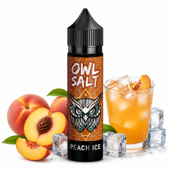 Peach Ice Aroma OWL Salt Longfill 10 ml in 60 ml