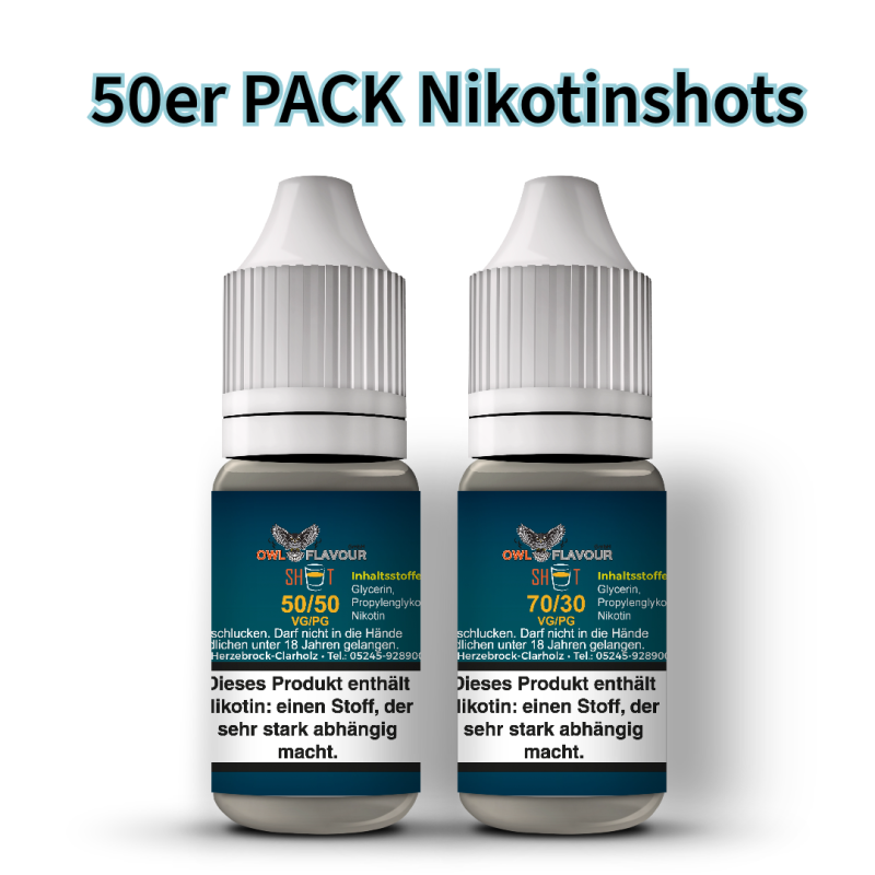 OWL Nikotinshot 20 mg Angebotspack 50er Pack mit Banderole