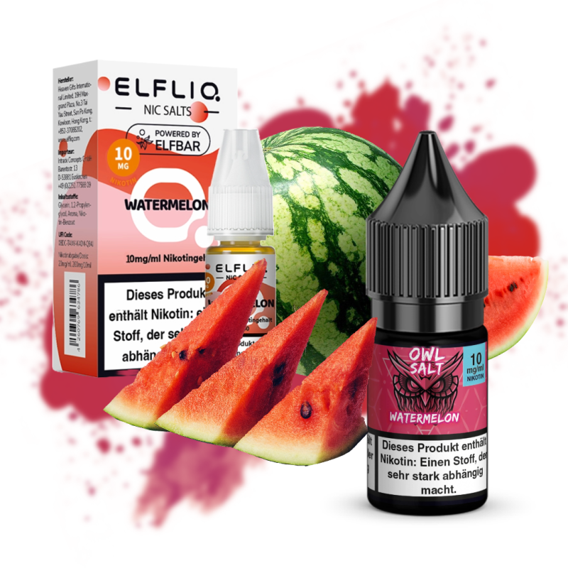 ELFLIQ Nikotinsalz Liquid Watermelon + OWL SALT Watermelon Set