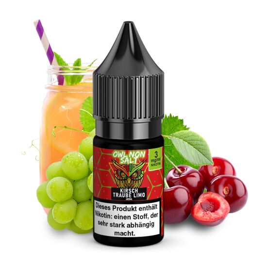 OWL Non SALT Liquid Kirsch Traube Limo 10 ml