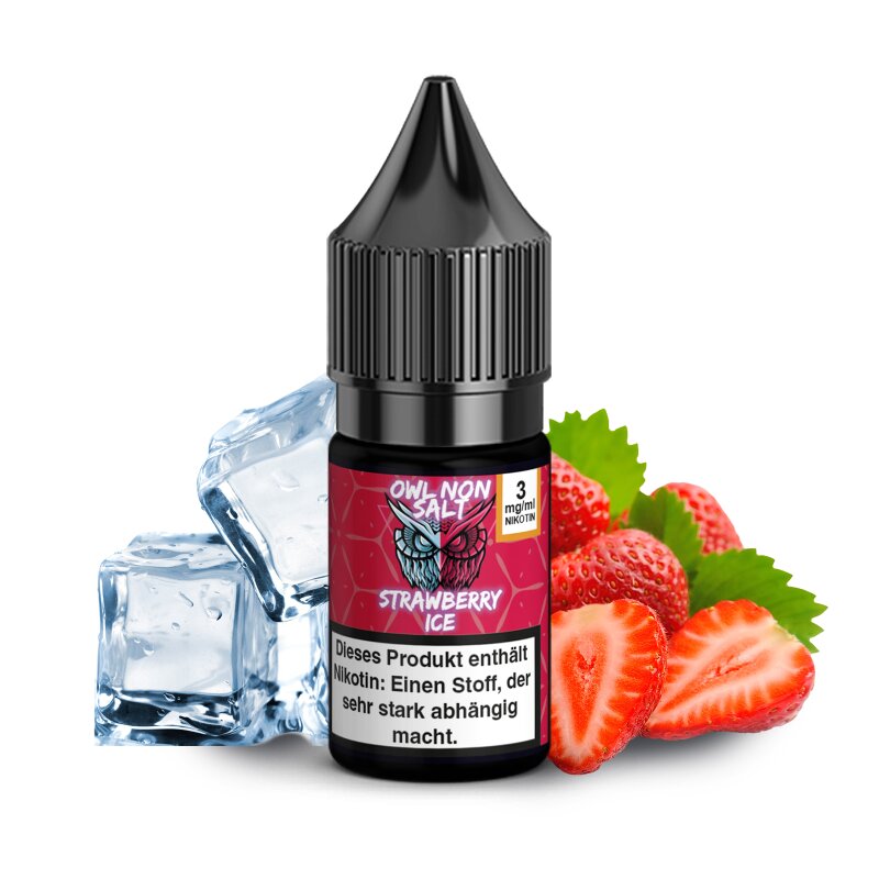 Strawberry Ice Nikotinliquid 10 ml OWL NON SALT