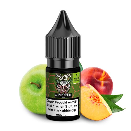 Apfel Pfirsich Nikotinliquid 10 ml OWL NON SALT