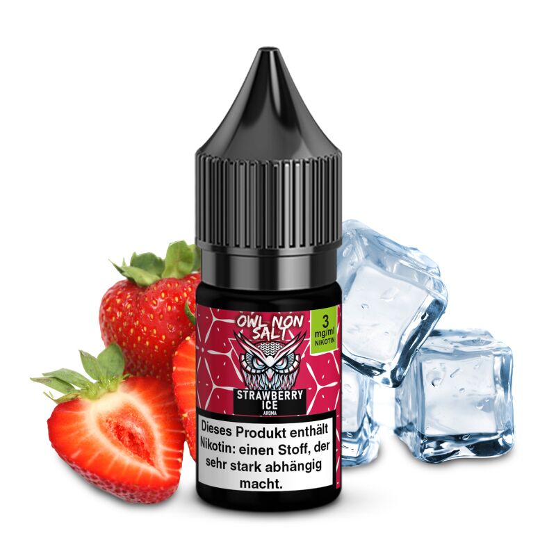 OWL Non SALT Liquid Strawberry Ice 10 ml 3 mg