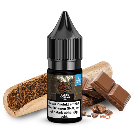 OWL Non SALT Liquid Tabak Schoko 10 ml 6 mg