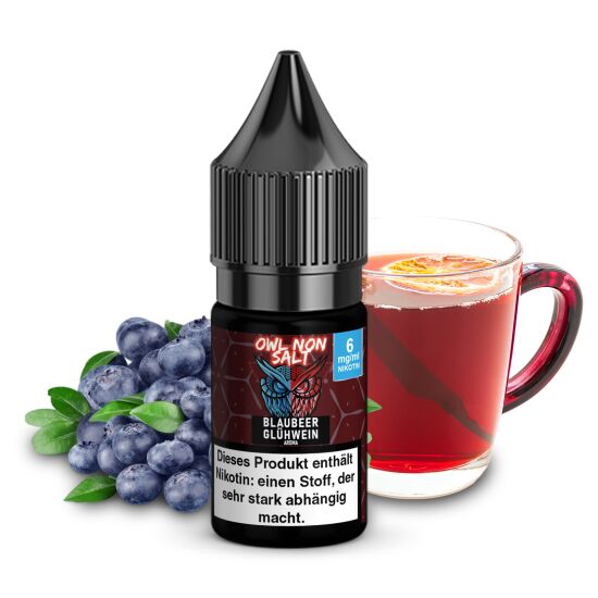 OWL Non SALT Liquid Blaubeer Gl&uuml;hwein 10 ml 6 mg