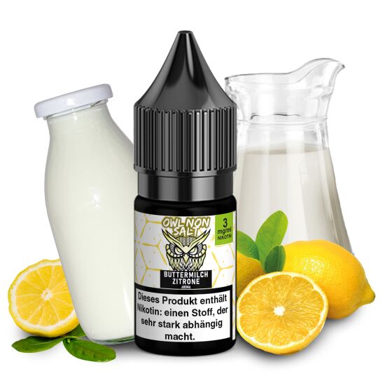 OWL Non SALT Liquid Buttermilch Zitrone 10 ml 3 mg
