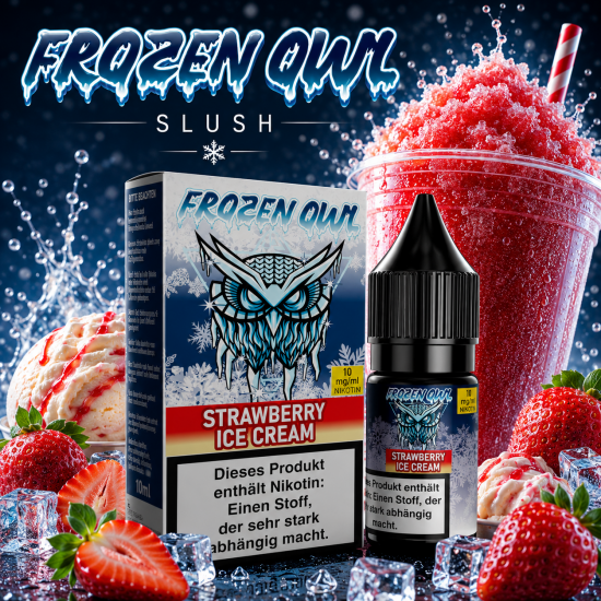 Liquid Strawberry Ice Cream Aroma - Frozen OWL 10 ml