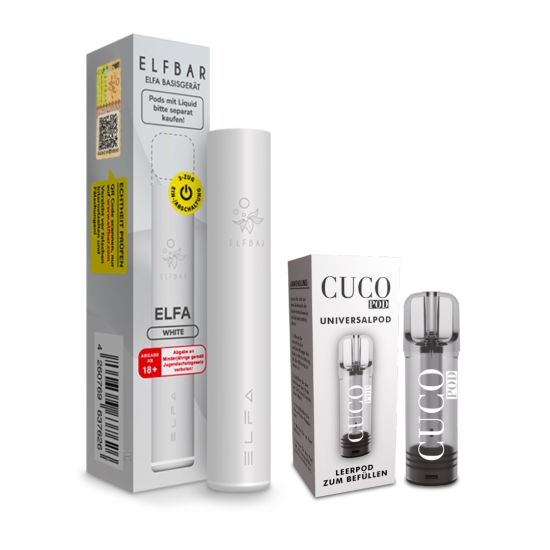 ELFA Pod Kit 500 mAh Akkueinheit Weiß + Cuco Pod Set