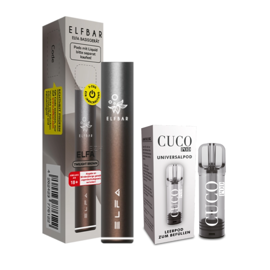 ELFA Pod Kit 500 mAh Akkueinheit Twilight Brown + Cuco...
