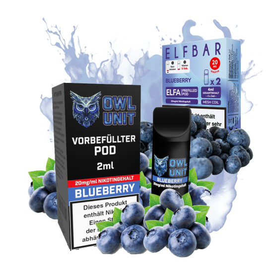 ELFA Blueberry Prefilled Pod by ELFBAR 2er Pack 20 mg +...
