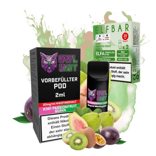 ELFA Kiwi Passionfruit Guava Prefilled Pod by ELFBAR 2er...