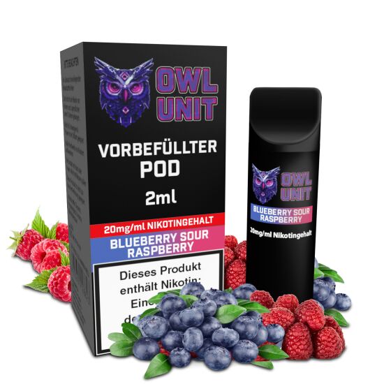 OWL Unit Tankeinheit Podsystem Blueberry Sour Raspberry 2...