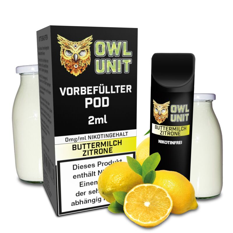 OWL Unit Tankeinheit Podsystem Buttermilch Zitrone 2 ml 0 mg