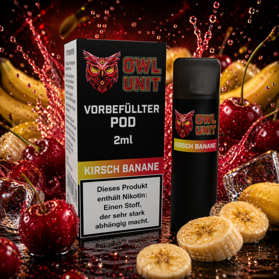 Kirsch Banane Pod | Prefilled Pod 2 ml (OWL SALT Style)...
