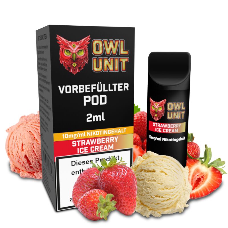 OWL Unit Tankeinheit Podsystem Strawberry Ice Cream 2 ml 10 mg
