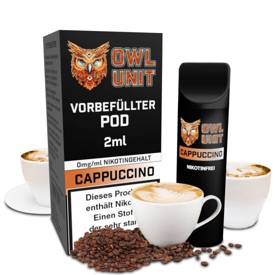 Cappuccino Prefilled Pod OWL Unit 600 Puffs