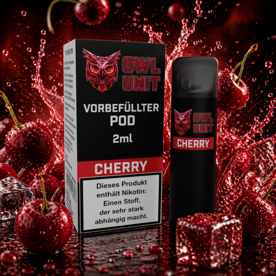 Cherry Prefilled Pod OWL Unit 600 Puffs
