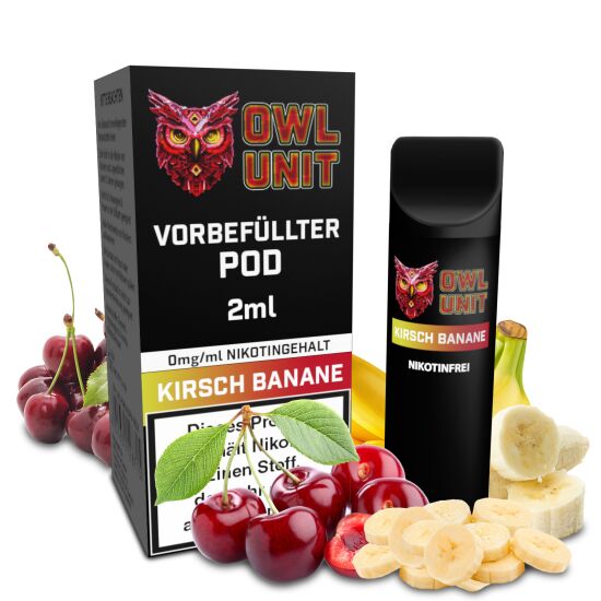 Kirsch Banane Prefilled Pod OWL Unit 600 Puffs