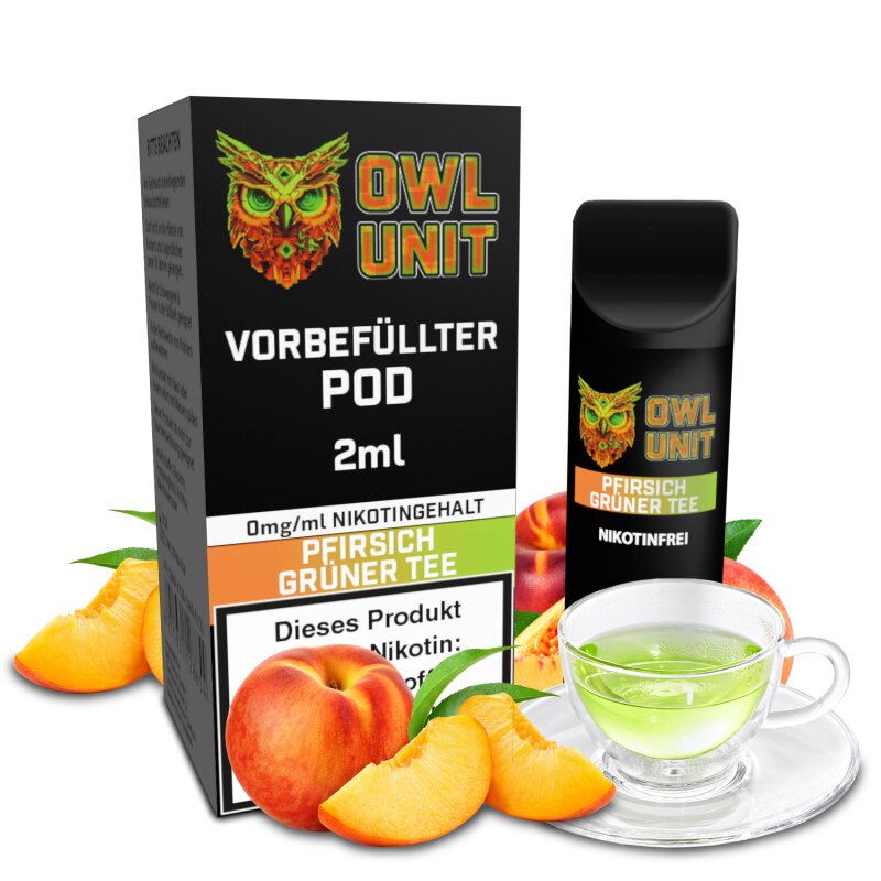 OWL Unit Tankeinheit Podsystem Pfirsich Grüner Tee 2 ml