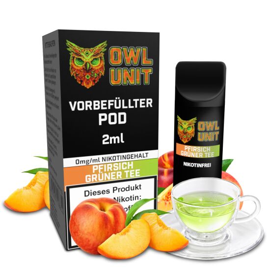 Pfirsich Gr&uuml;ner Tee Pod | Prefilled Pod 2 ml (OWL...