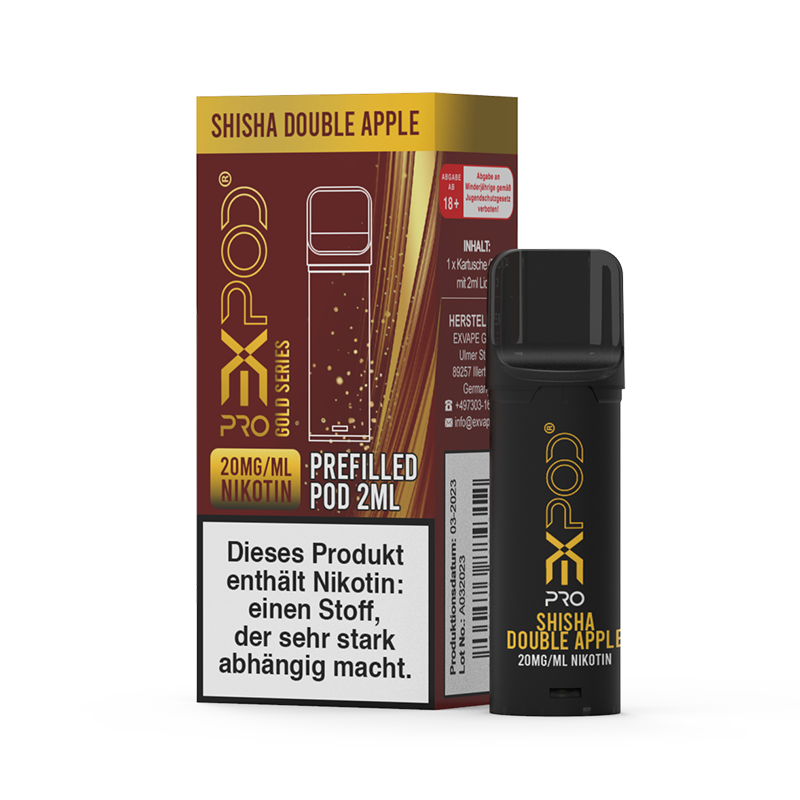 Shisha Doppelapfel Pod | Prefilled Pod 2ml (Expod Pro) 20 mg
