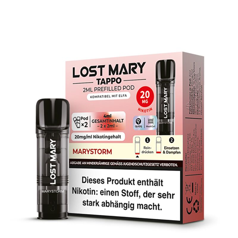 Marystorm Pod | Prefilled Pod 2ml (Kompatibel mit Lost Mary Tappo) 20 mg