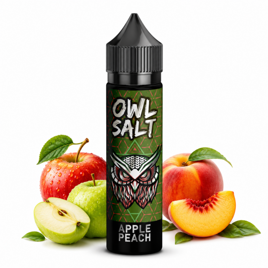 Apple Peach Aroma OWL Salt Longfill 10 ml in 60 ml