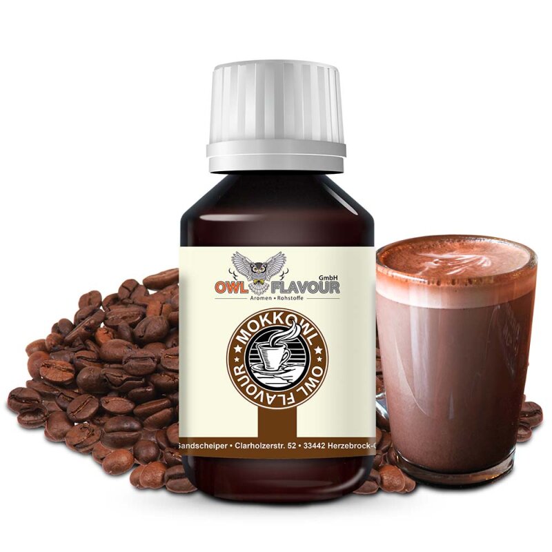 OWL Aroma Mokkowl Mocca Kaffee Geschmack 100 ml mit Banderole