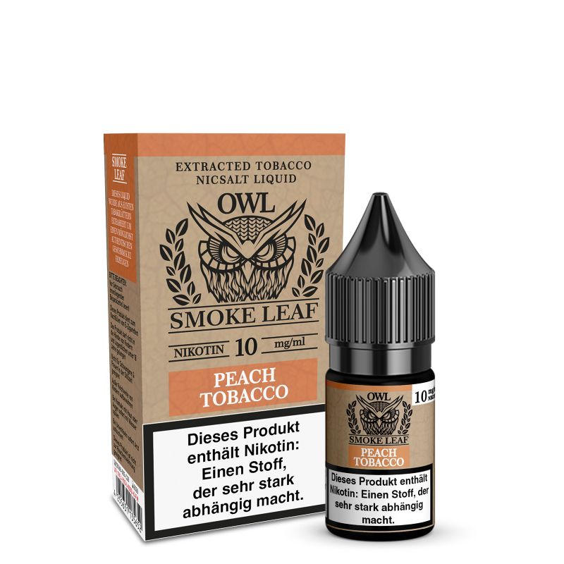 OWL Smoke Leaf Peach Tobacco Aroma Nikotinsalzliquid 10 ml 10 mg