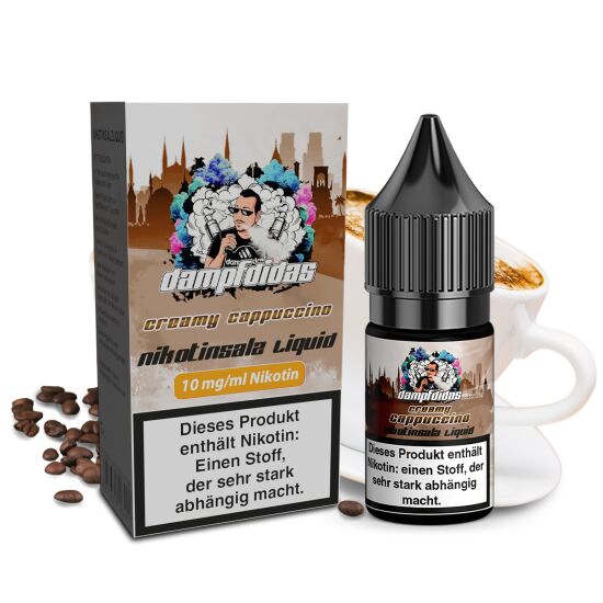 Dampfdidas Nikotinsalz - Creamy Cappuccino 10ml 10 mg