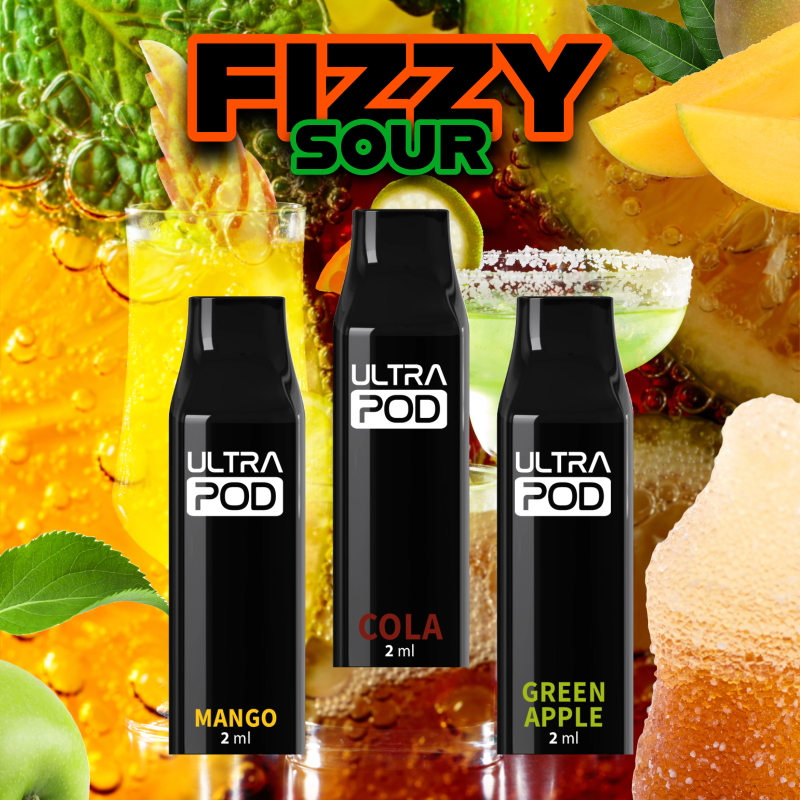 ULTRAPOD FIZZY SOUR 3er Set Prefilled Pods 0 mg