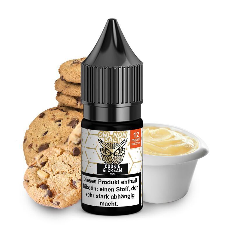 OWL Non SALT Liquid Cookie & Cream 10 ml 12 mg