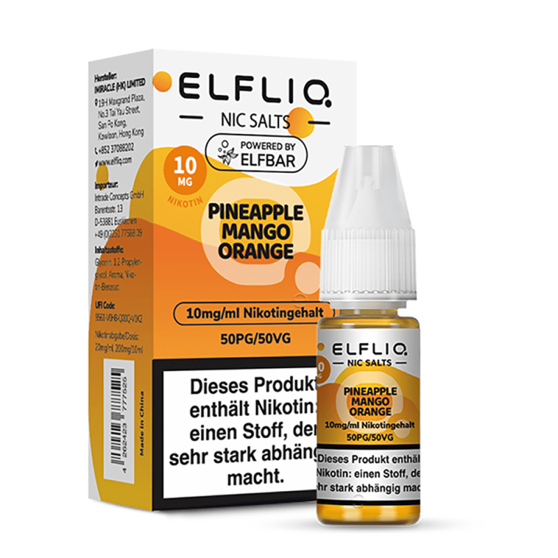 ELFLIQ Nikotinsalz Liquid 10mg Pineapple Mango Orange 10 ml
