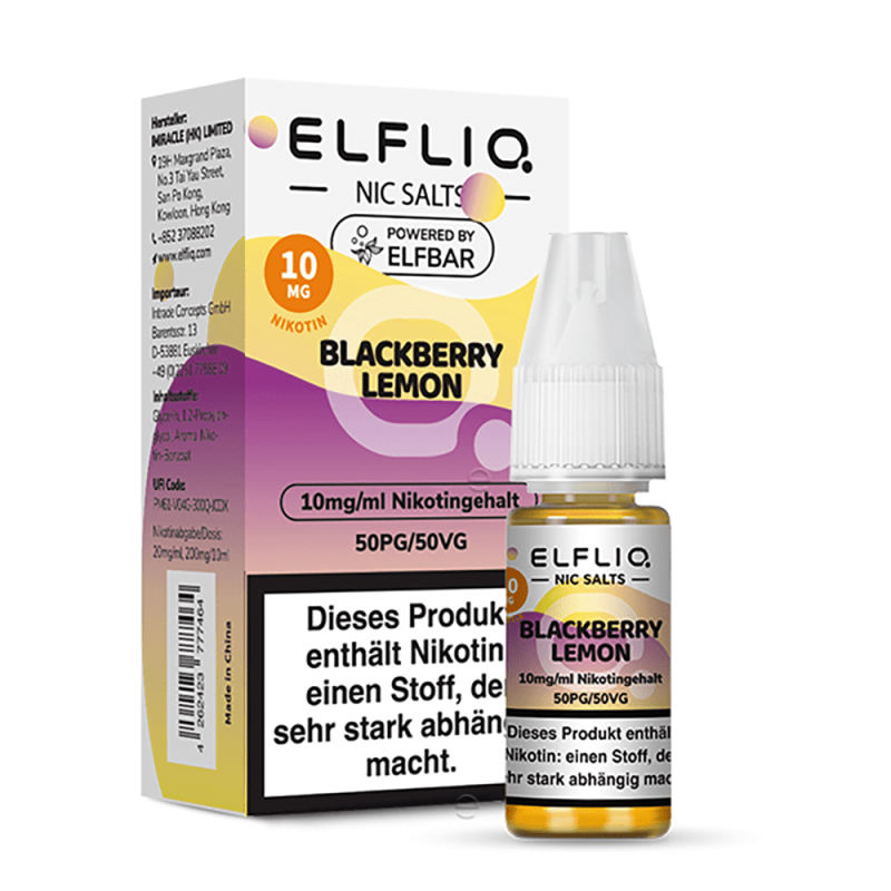 ELFLIQ Nikotinsalz Liquid 10mg Blackberry Lemon 10 ml