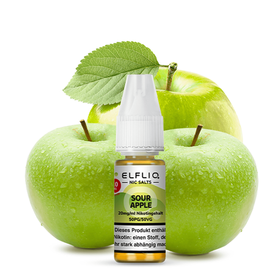 ELFLIQ Nikotinsalz Liquid 20mg Sour Apple 10ml