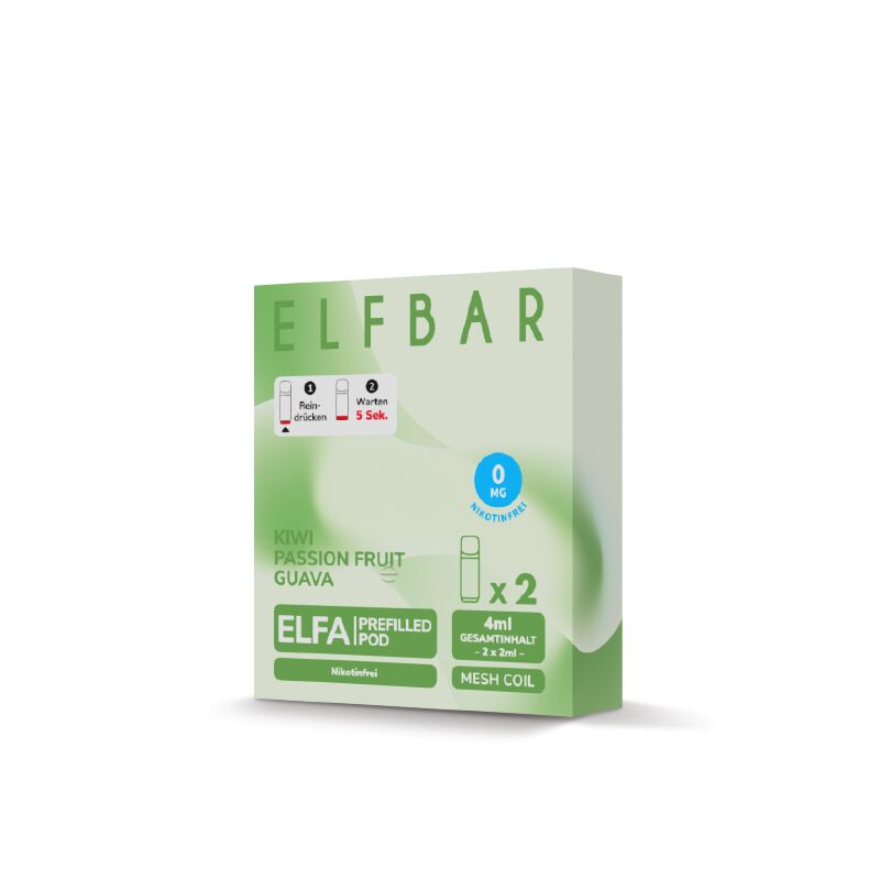 ELFBAR Pod Kiwi Passionfruit Guava Elfa Pod 2er Pack 0 mg