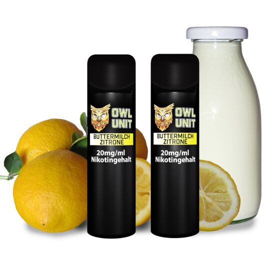 Buttermilch Zitrone Prefilled Pod OWL Unit 600 Puffs (2er...