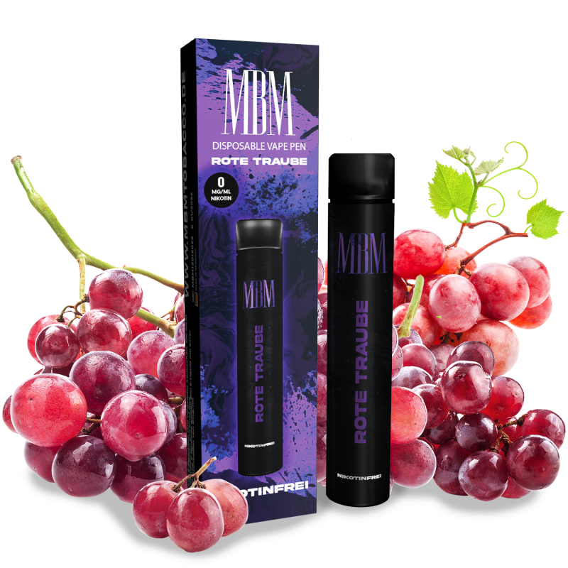 MBM Disposable Vape Pen Rote Traube 2 ml  0 mg