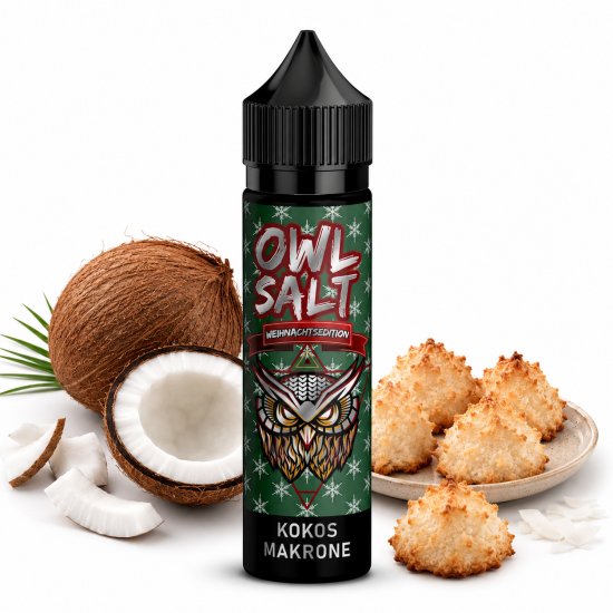 Kokosmakrone Aroma Weihnachtsedition OWL Salt Longfill 10...