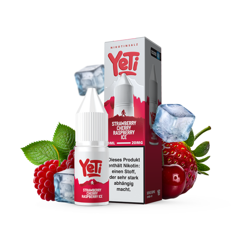 Strawberry Cherry Raspberry Ice Overdozed - Yeti Summit Nikotinsalz 20 mg